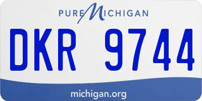 MI license plate DKR9744