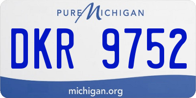 MI license plate DKR9752