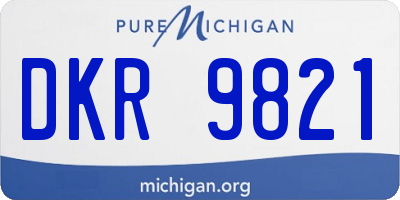 MI license plate DKR9821