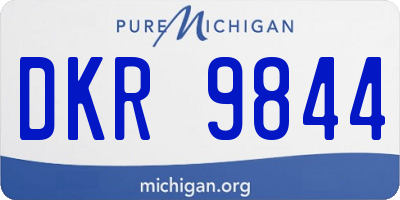 MI license plate DKR9844