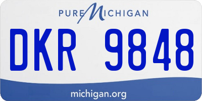 MI license plate DKR9848