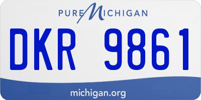 MI license plate DKR9861
