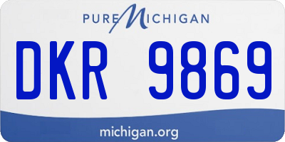 MI license plate DKR9869