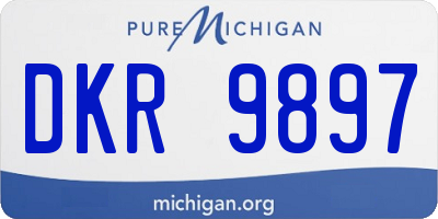 MI license plate DKR9897