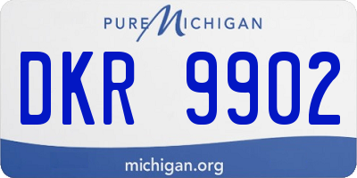 MI license plate DKR9902