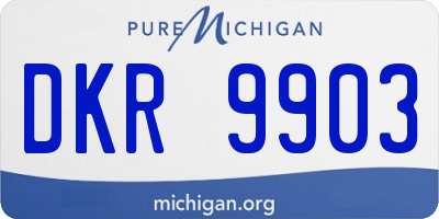 MI license plate DKR9903