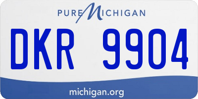 MI license plate DKR9904