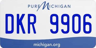 MI license plate DKR9906