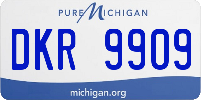 MI license plate DKR9909