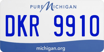 MI license plate DKR9910