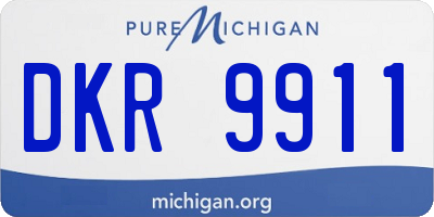 MI license plate DKR9911