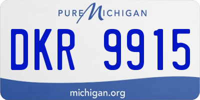 MI license plate DKR9915