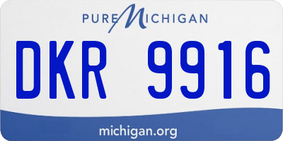 MI license plate DKR9916
