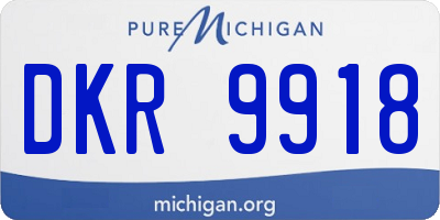 MI license plate DKR9918