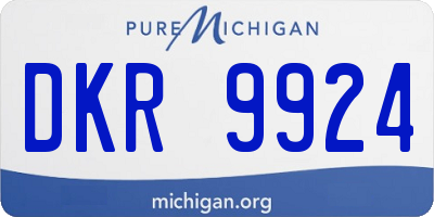 MI license plate DKR9924