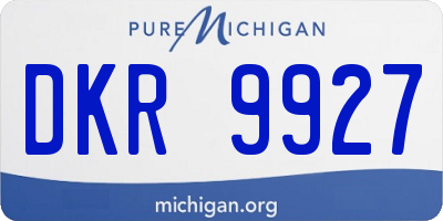 MI license plate DKR9927