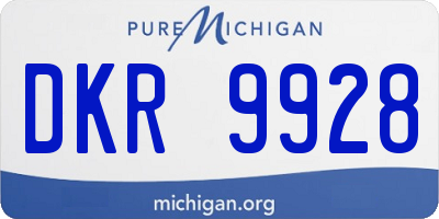 MI license plate DKR9928