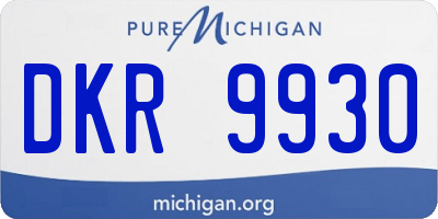 MI license plate DKR9930