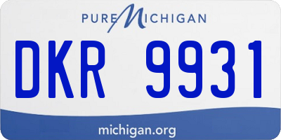 MI license plate DKR9931