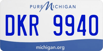 MI license plate DKR9940
