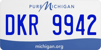 MI license plate DKR9942