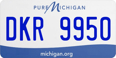 MI license plate DKR9950