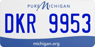 MI license plate DKR9953