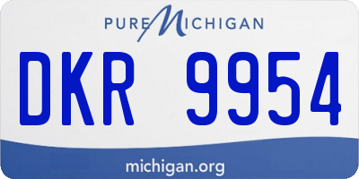 MI license plate DKR9954
