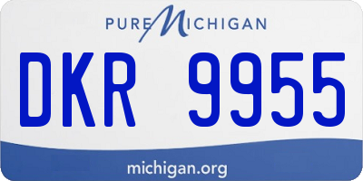 MI license plate DKR9955