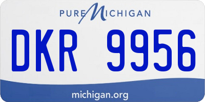MI license plate DKR9956