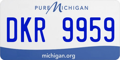 MI license plate DKR9959