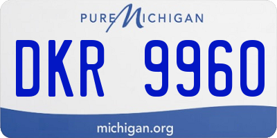 MI license plate DKR9960