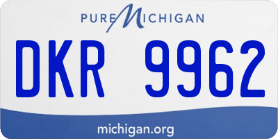 MI license plate DKR9962