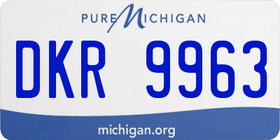 MI license plate DKR9963