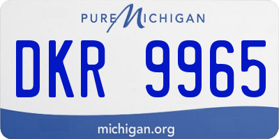 MI license plate DKR9965