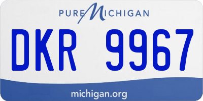 MI license plate DKR9967