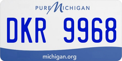 MI license plate DKR9968
