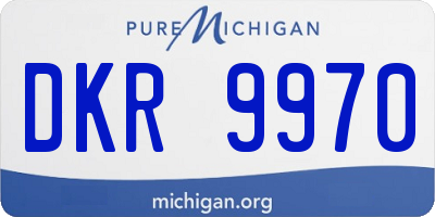 MI license plate DKR9970