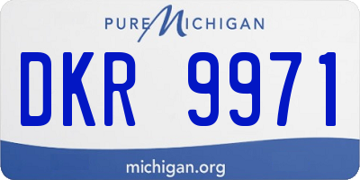 MI license plate DKR9971