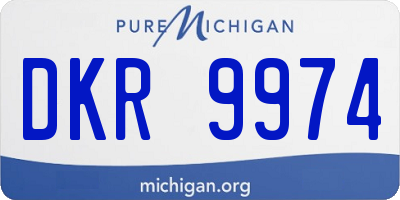 MI license plate DKR9974