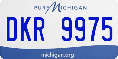 MI license plate DKR9975