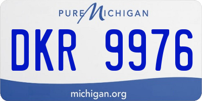 MI license plate DKR9976