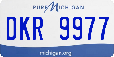 MI license plate DKR9977