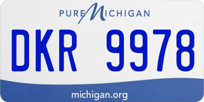 MI license plate DKR9978