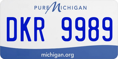 MI license plate DKR9989