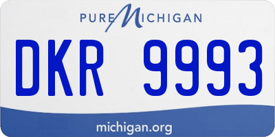 MI license plate DKR9993