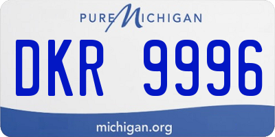 MI license plate DKR9996