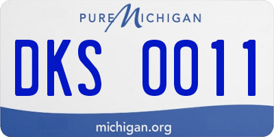 MI license plate DKS0011