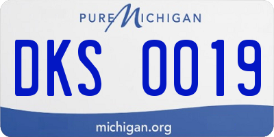 MI license plate DKS0019