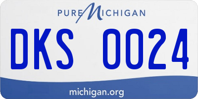 MI license plate DKS0024